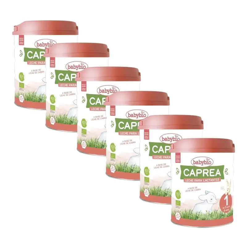 Babybio Caprea 1 Leche de Cabra 0-6 Meses, Pack 6 x 800 gr
