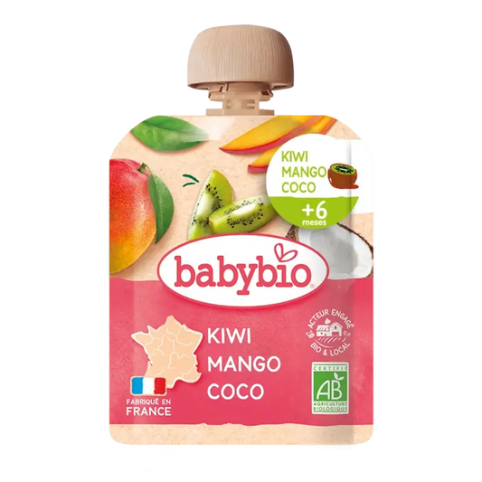Babybio Pouch Kiwi Mango Coco, 90 gr