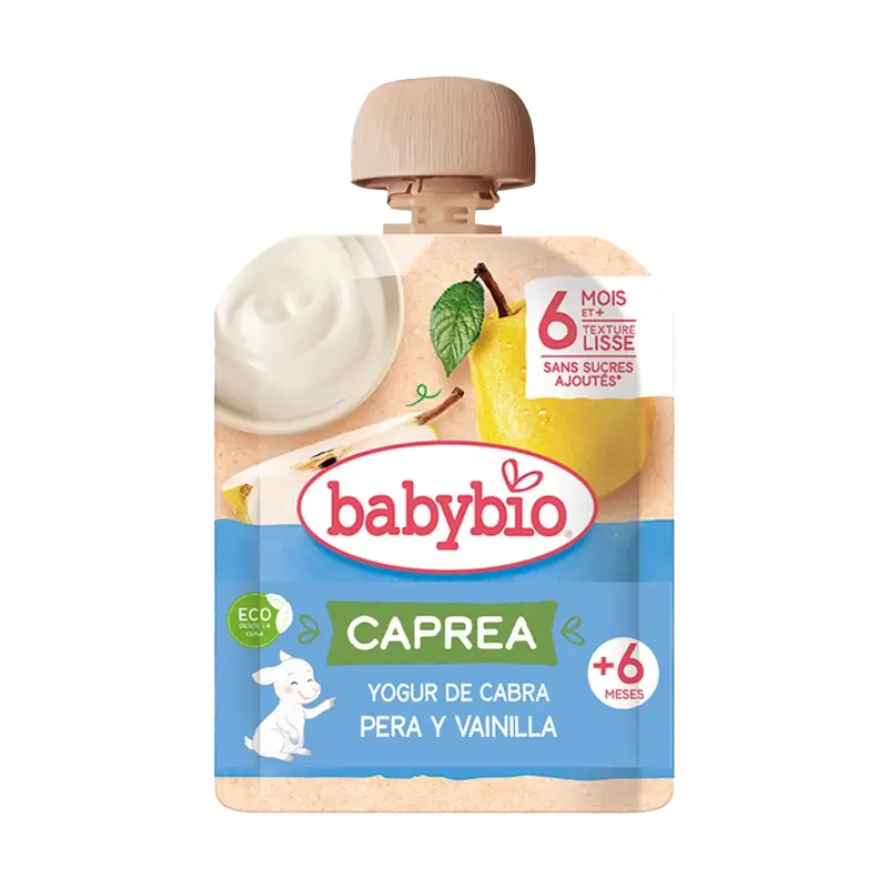 Babybio Pouche Yogur De Cabram Pera Y Vainilla, 85 g