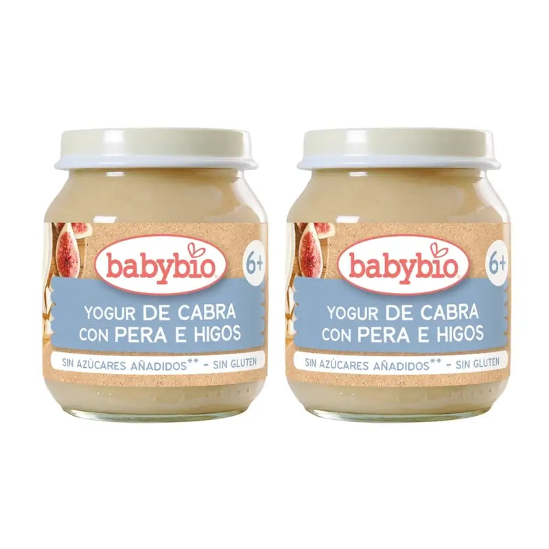 Babybio Yogur De Cabra Con Pero E Higo, Pack 2 x 130 gr