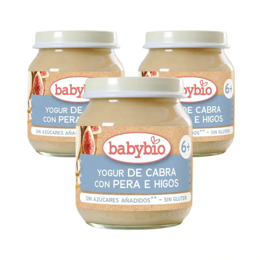 Babybio Yogur De Cabra Con Pero E Higo, Pack 3 x 130 gr