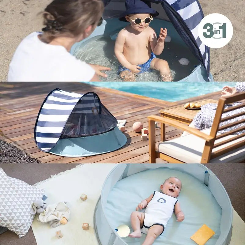 Babymoov Zona de Juego Anti-UV UPF 50+ con Mini-Piscina Aquani Provence