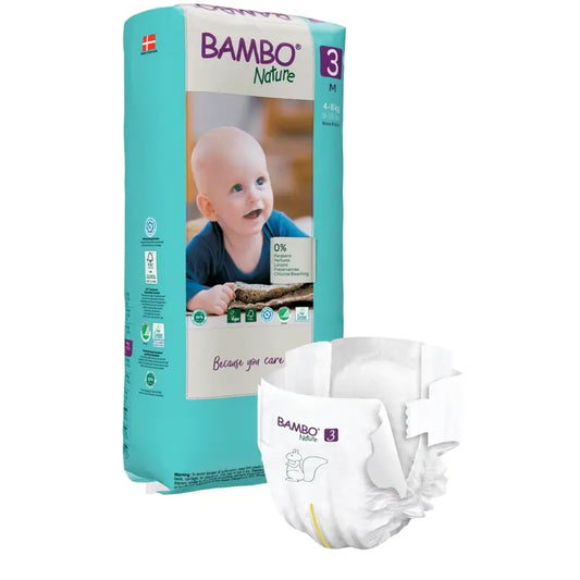 Bambo Nature Pañales Talla 3 (4–8 Kg), 52 unidades