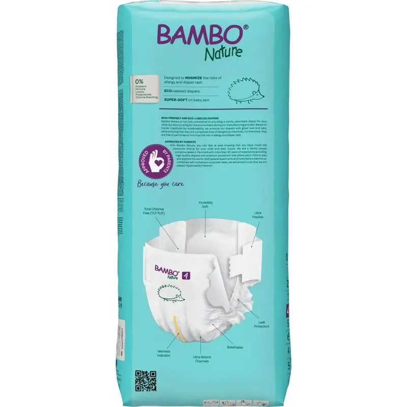 Bambo Nature Pañales Talla 4 (7–14 Kg), 48 unidades