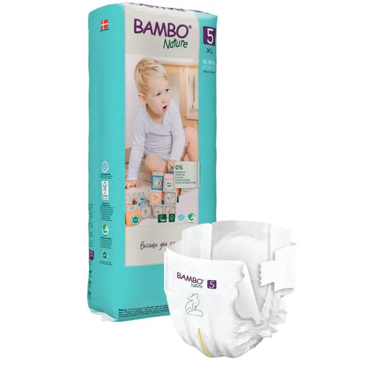 Bambo Nature Pañales Talla 5 (12-18 Kg), 44 unidades