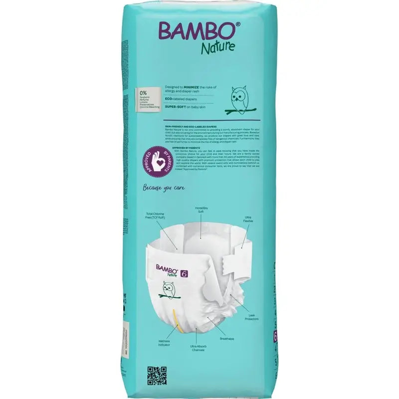 Bambo Nature Pañales Talla 6 (16+ Kg), 40 unidades