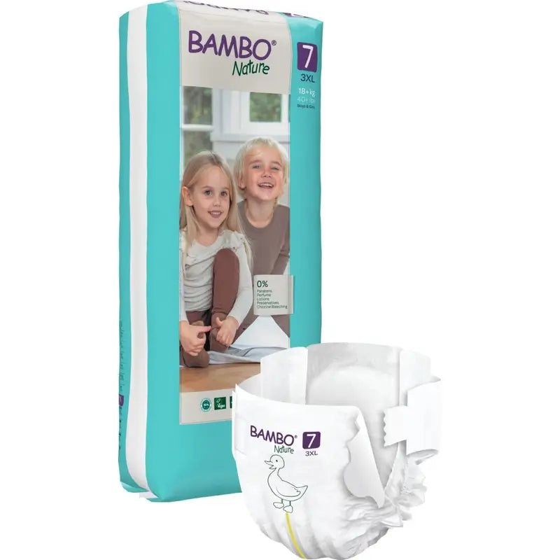 Bambo Nature Pañales Tamaño 7 (18+ Kg), 40 unidades
