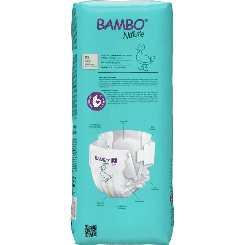 Bambo Nature Pañales Tamaño 7 (18+ Kg), 40 unidades