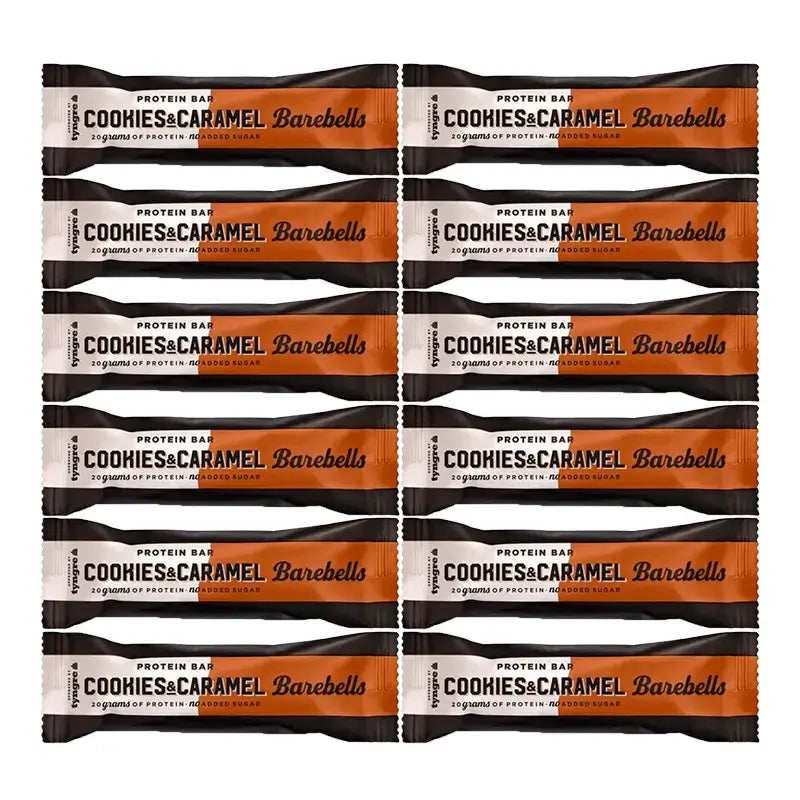Barebells Bars Cookies Y Caramelo , pack 12 x 55 gr