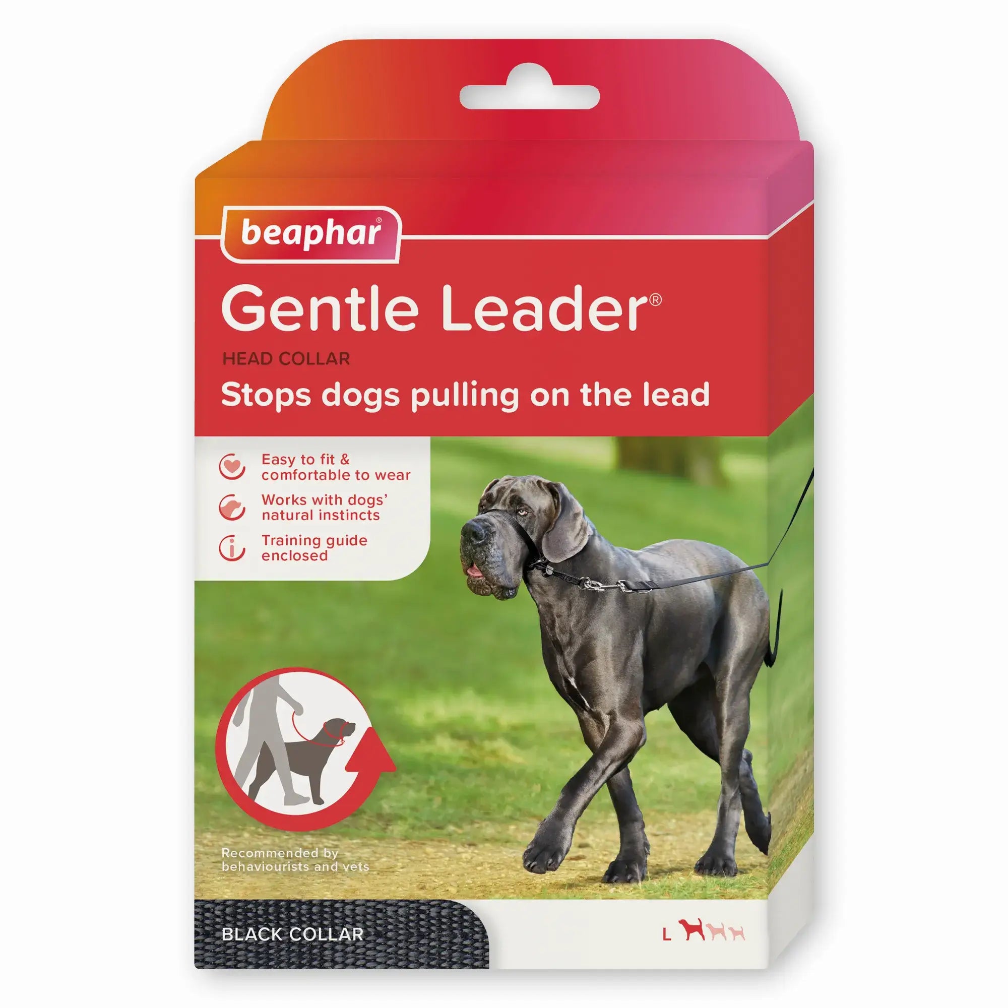Beaphar Gentle Leader Talla L Negro, 1 unidad