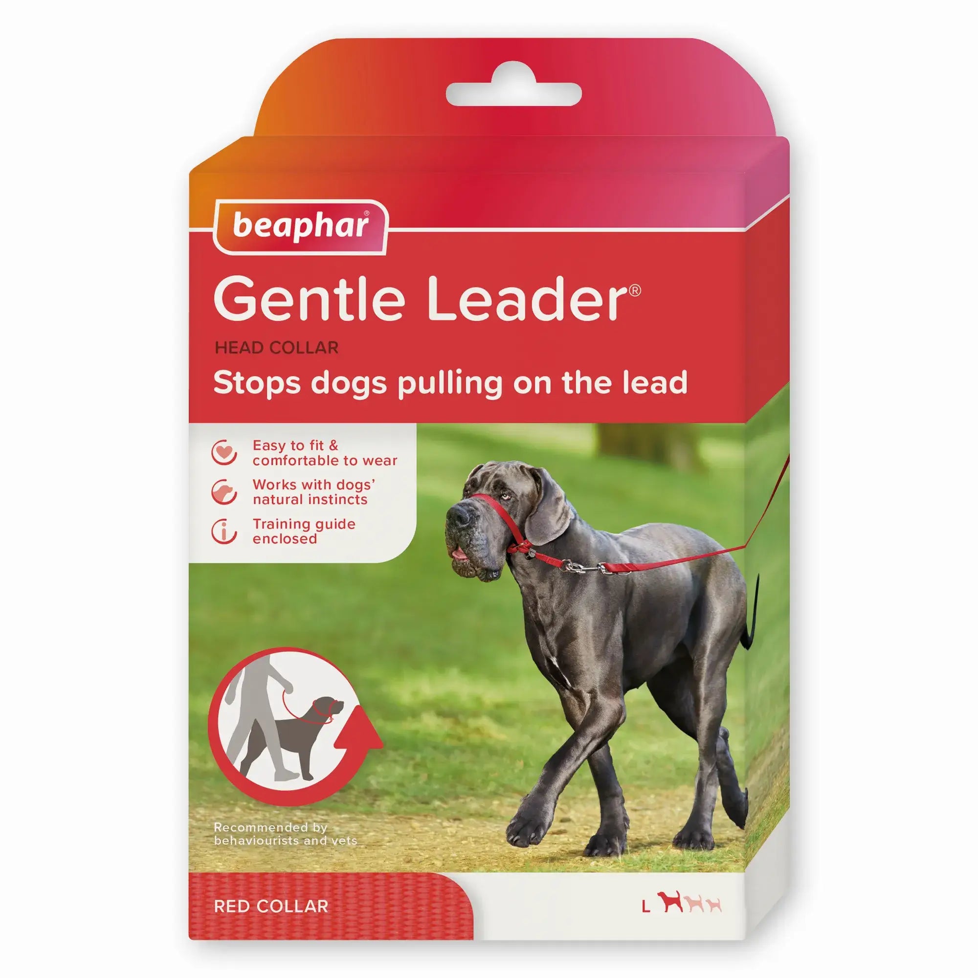 Beaphar Gentle Leader Talla L Rojo, 1 unidad