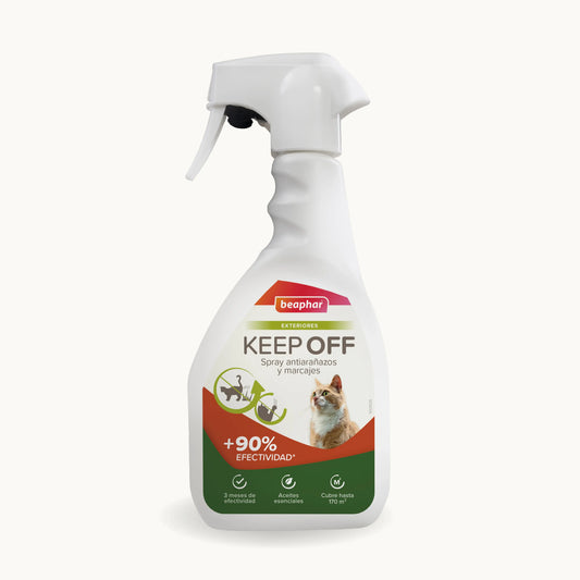 Beaphar Keep Off Spray Exteriores Antiarañazo Y Marcaje Gatos, 500 ml