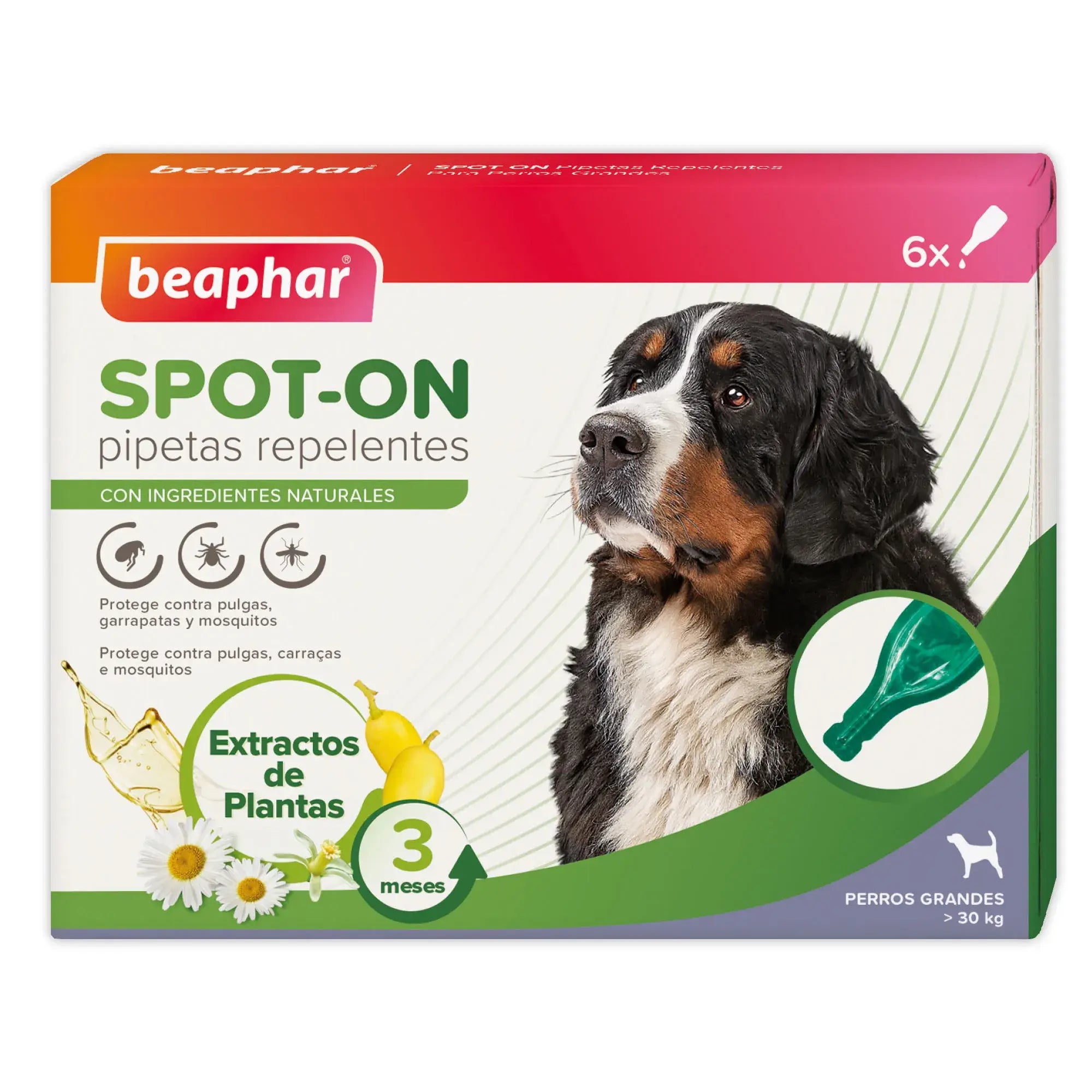 Beaphar Pipetas Repulsivas Antiparasitarias Perro Gde, 6x2 ml