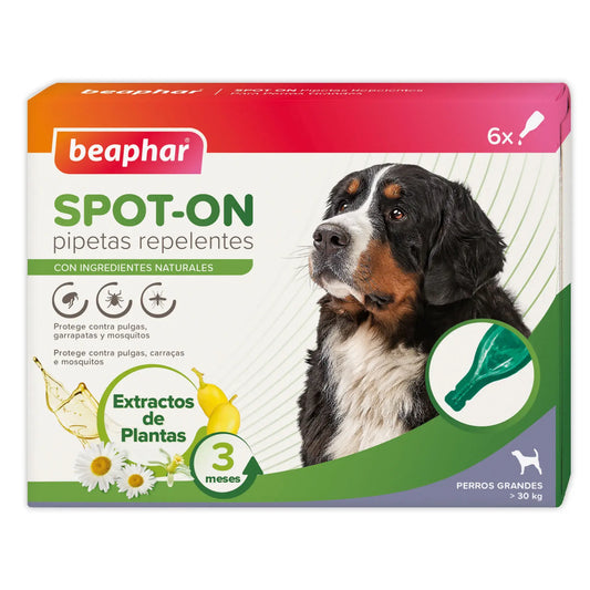 Beaphar Pipetas Repulsivas Antiparasitarias Perro Gde, 6x2 ml
