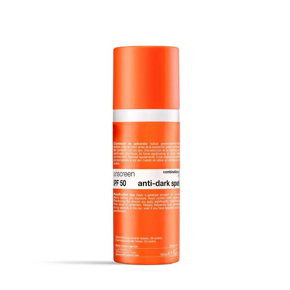 Bella Aurora Anti-Manchas Protector Solar Spf50. Piel Mixta-Grasa, 50 ml