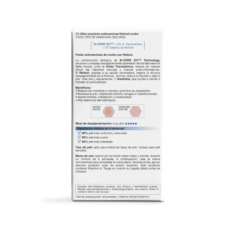 Bella Aurora Despigmenta10 · Ultra Emulsión Antimanchas Retinol Noche