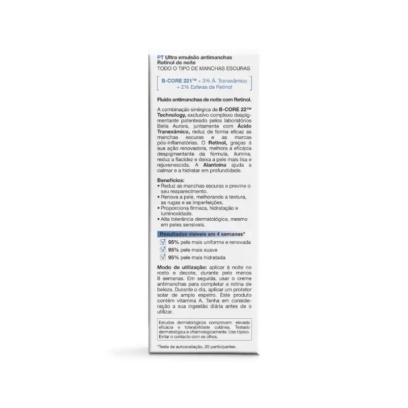 Bella Aurora Despigmenta10 · Ultra Emulsión Antimanchas Retinol Noche