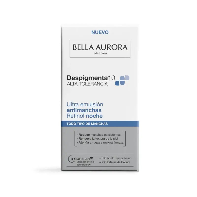 Bella Aurora Despigmenta10 · Ultra Emulsión Antimanchas Retinol Noche