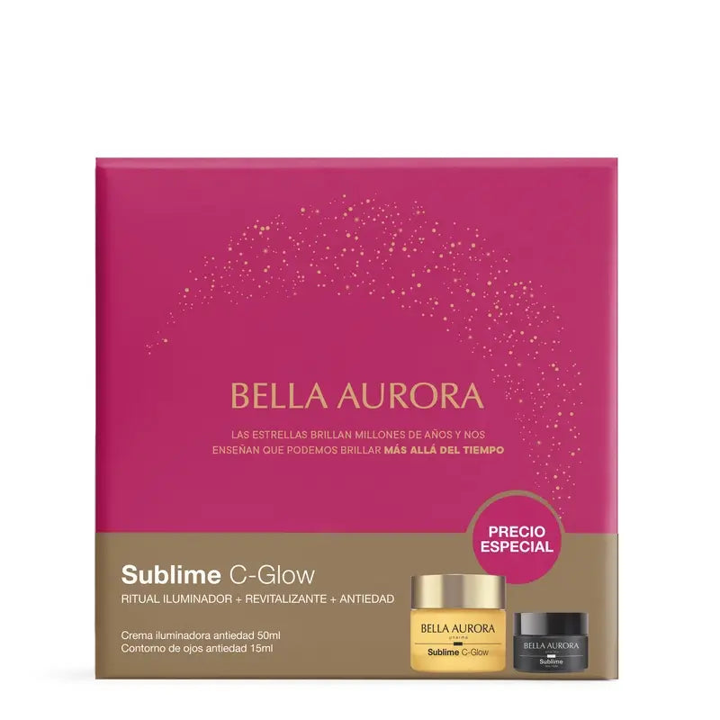 Bella Aurora Sublime Pack Antiedad Iluminador C-Glow + Contorno De Ojos , 50 + 15 ml