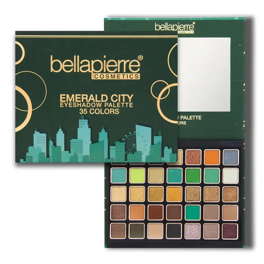 Bellapierre Cosmetics Emerald City Eyeshadow Palette, 35 Colors , 38 g