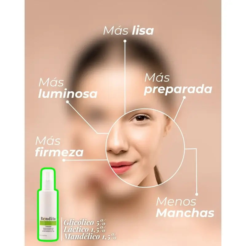 Bendito Tónico Exfoliante Skin Retexturizing & Gl8W, 125 Ml