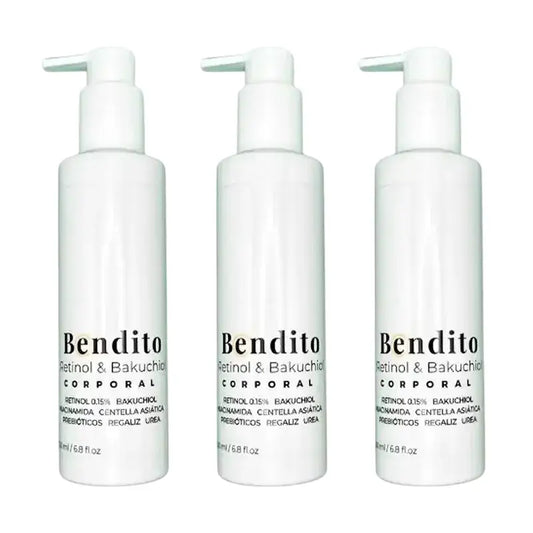 Bendito Retinol & Bakuchiol Crema Corporal, Pack 3 x 200 ml