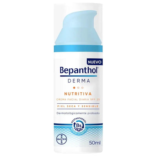 Bepanthol Derma Crema Facial Nutritiva Facial Diaria SPF25+, 50 ml