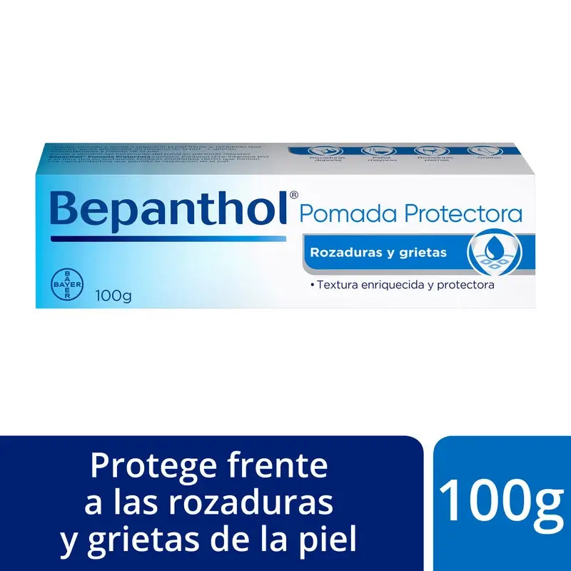 Bepanthol Pomada Protectora Rozaduras y Grietas Piel Sensible, 100 gr