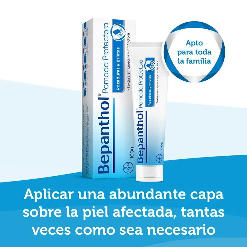 Bepanthol Pomada Protectora Rozaduras y Grietas Piel Sensible, 100 gr