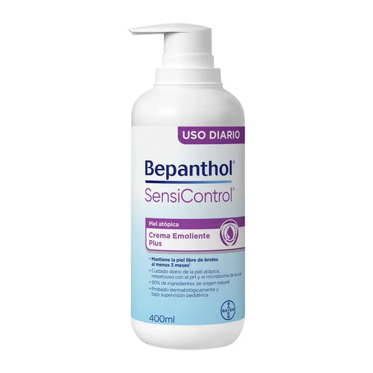 Bepanthol SensiControl Crema Emoliente Piel Atópica Irritaciones Cutáneas, 400 ml