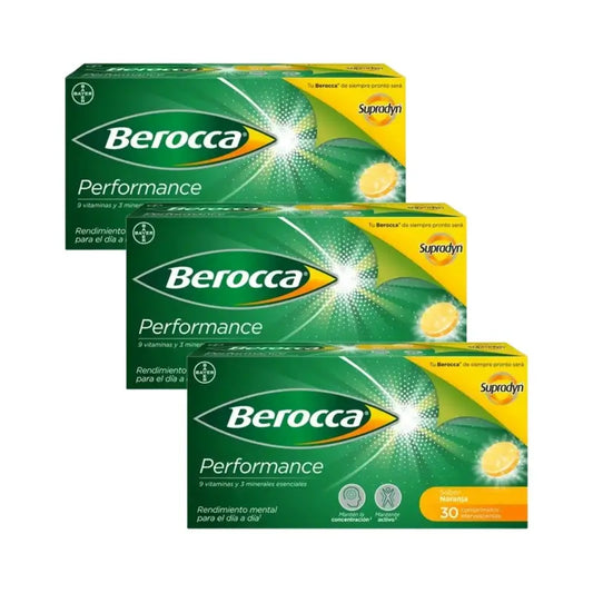 Berocca Performance Naranja, 3X30 Comprimidos Efervescentes