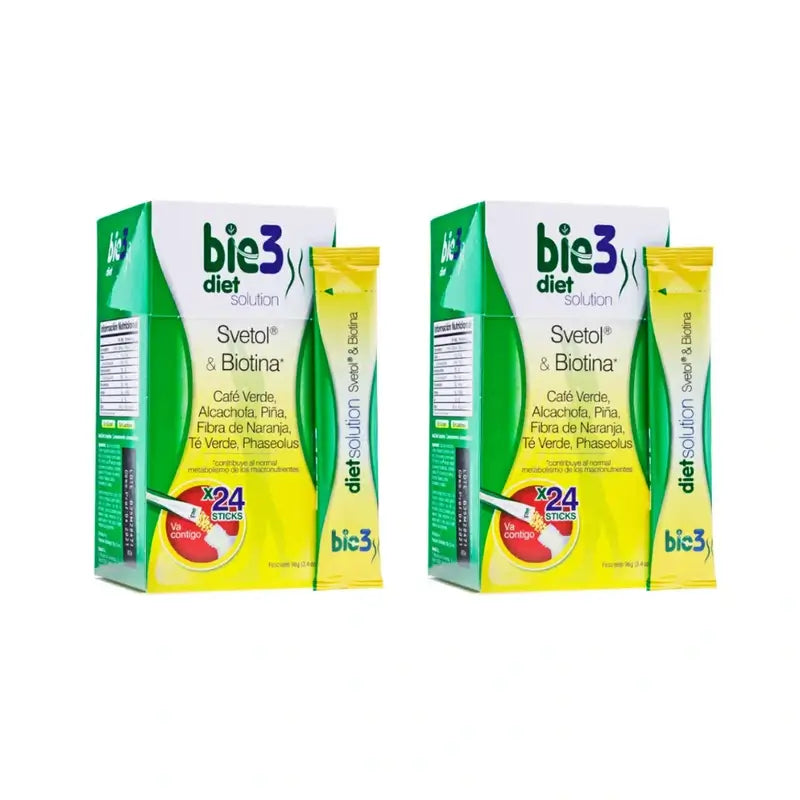 Bie3 Diet Solution Con Svetol Y Biotina, Pack 2, 4 Gr 24 Sobres