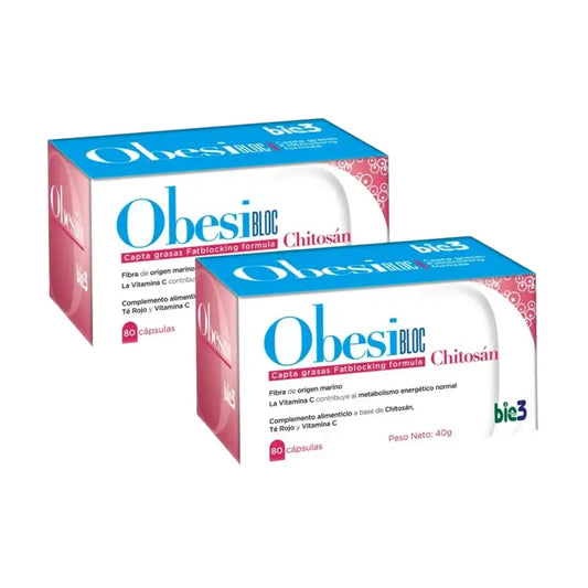 Bie3 Obesibloc Chitosan 500 Mg, 2X80 Cápsulas