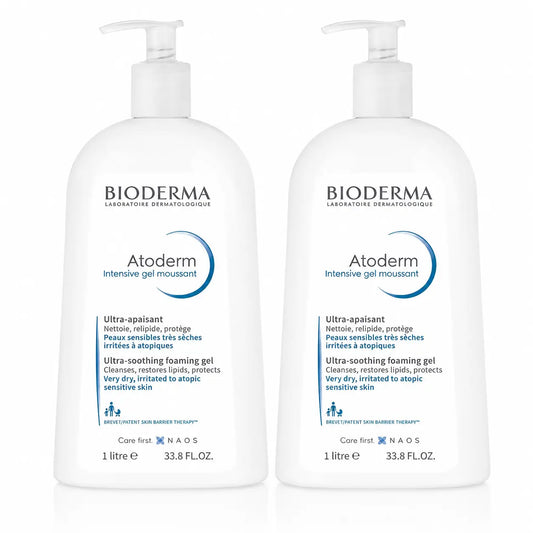 Bioderma Atoderm Intensive Gel Moussant Piel Seca 1 Litro , pack 2