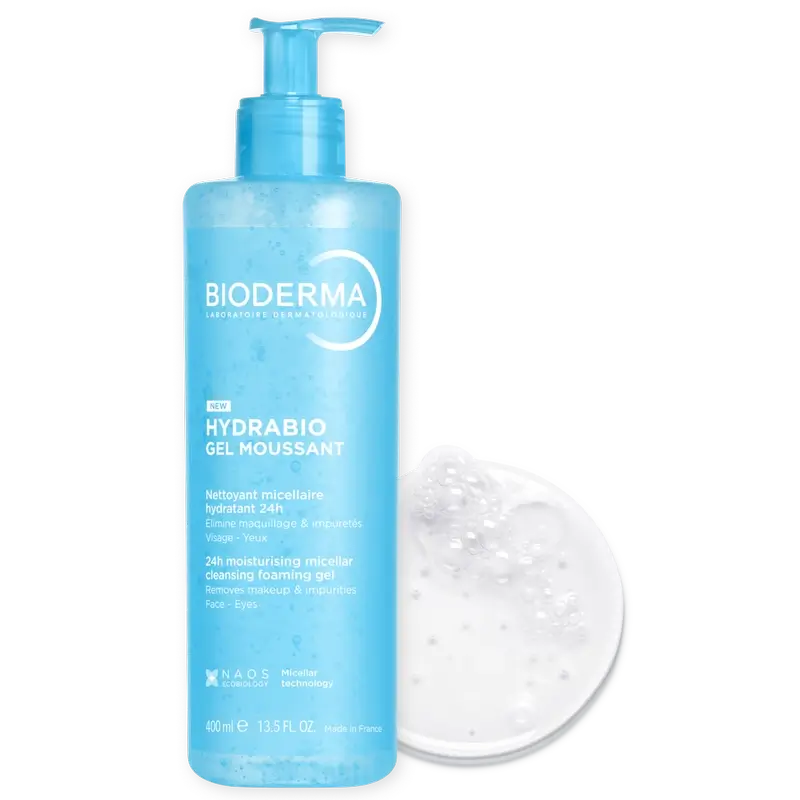 Bioderma Hydrabio Gel Moussant Gel Micelar Piel Deshidratada , 400 ml