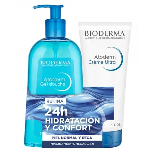 Bioderma Pack Atoderm Creme Ultra 200Ml + Gel De Ducha 500Ml, 2 uds