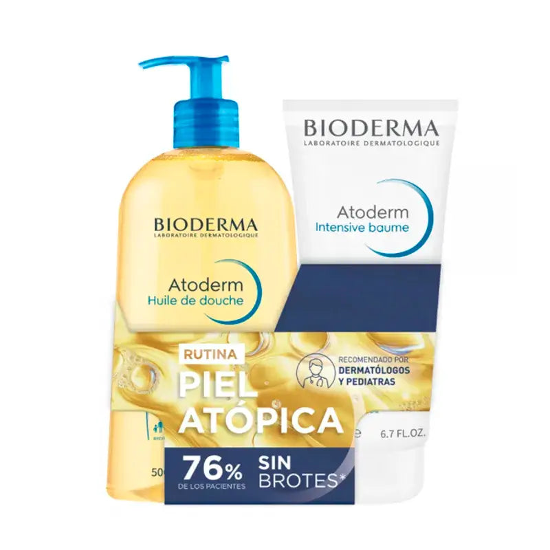 Bioderma Pack Atoderm Ib 200Ml + Aceite De Ducha 500Ml, 2 uds