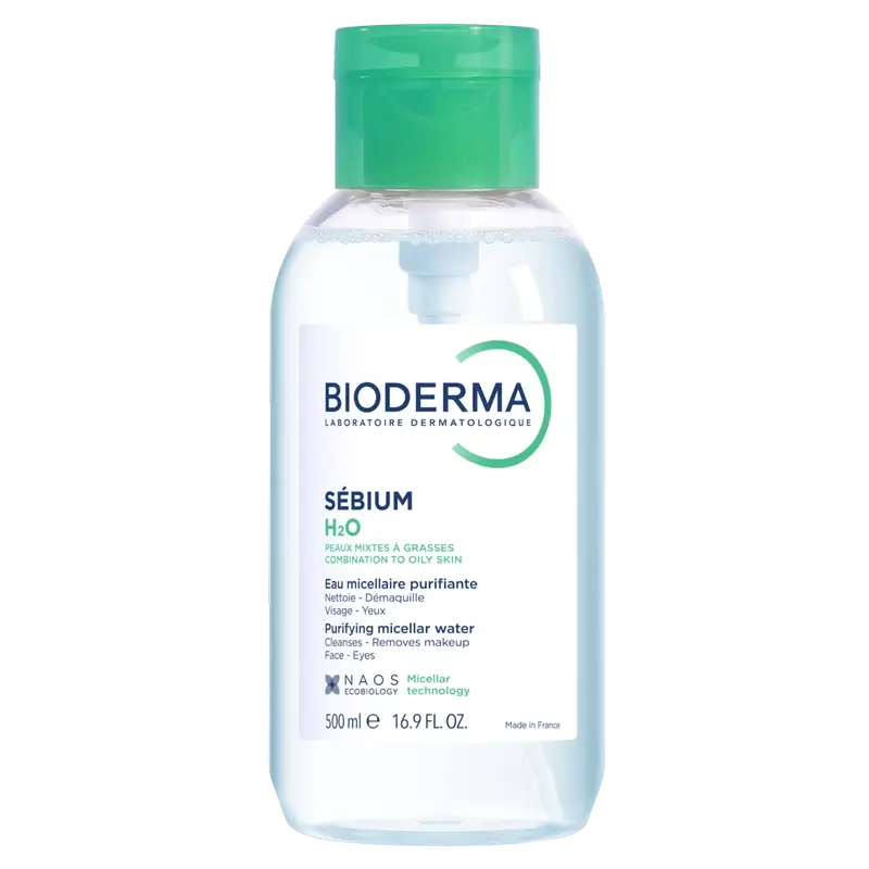 Bioderma Sébium H2O Pump Solución Micelar Acné, 500 ml