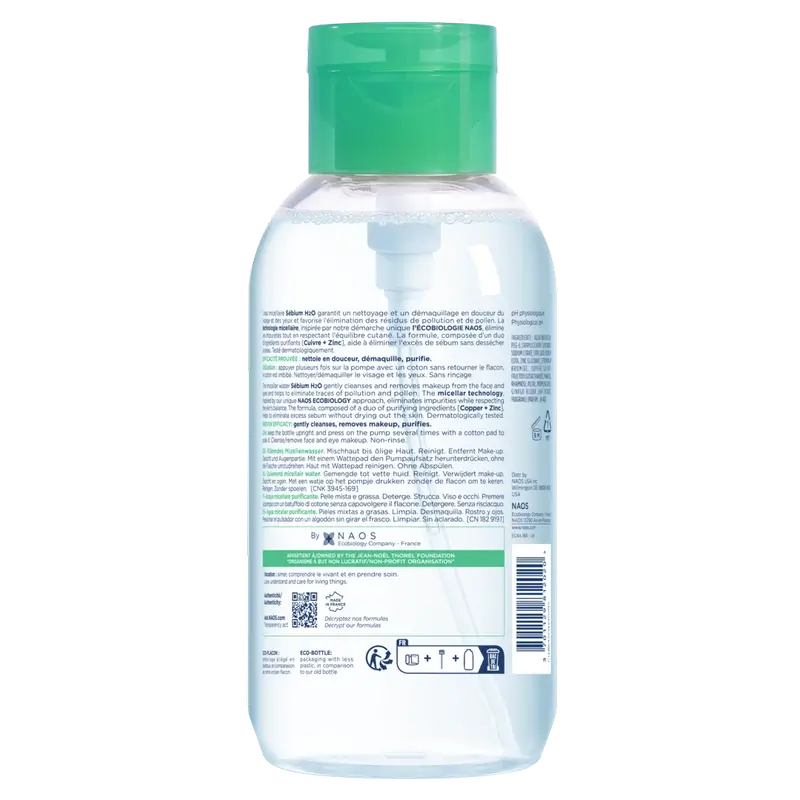 Bioderma Sébium H2O Pump Solución Micelar Acné, 500 ml