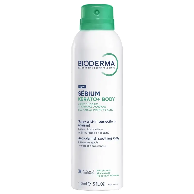 Bioderma Sébium Kerato+ Body Spray Corporal Antiacné , 150 ml