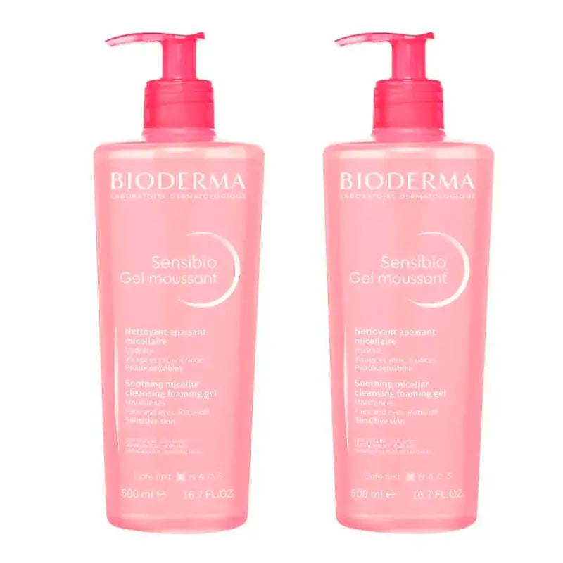 BIODERMA Sensibio Gel Moussant, Pack 2 x 500 ml