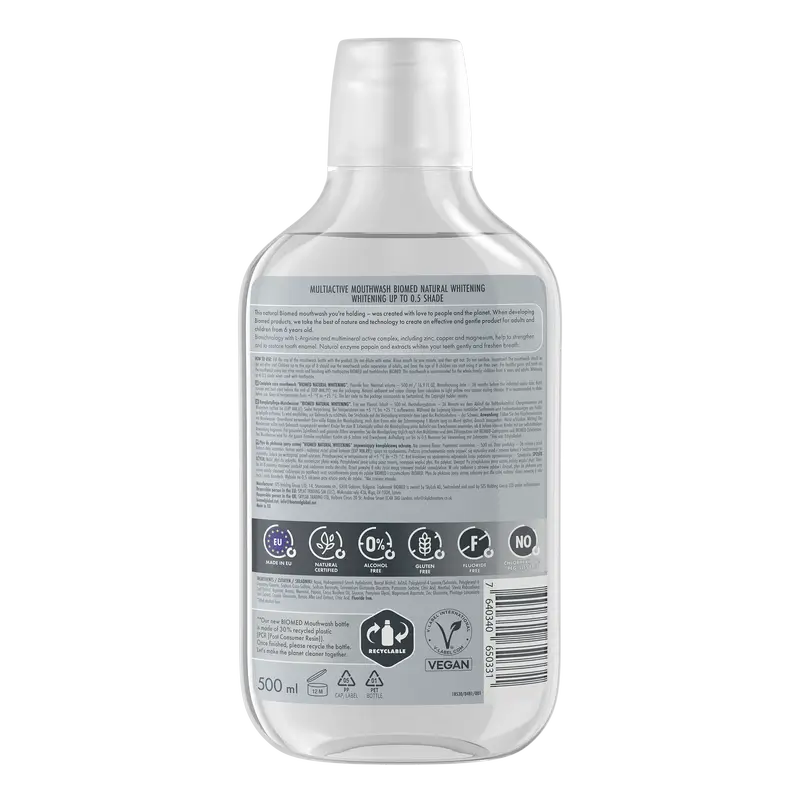 Biomed Natural Whitening Enjuague Bucal , 500 ml