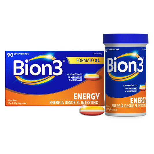 Bion3 Energy Multivitamínicos, 30 Comprimidos