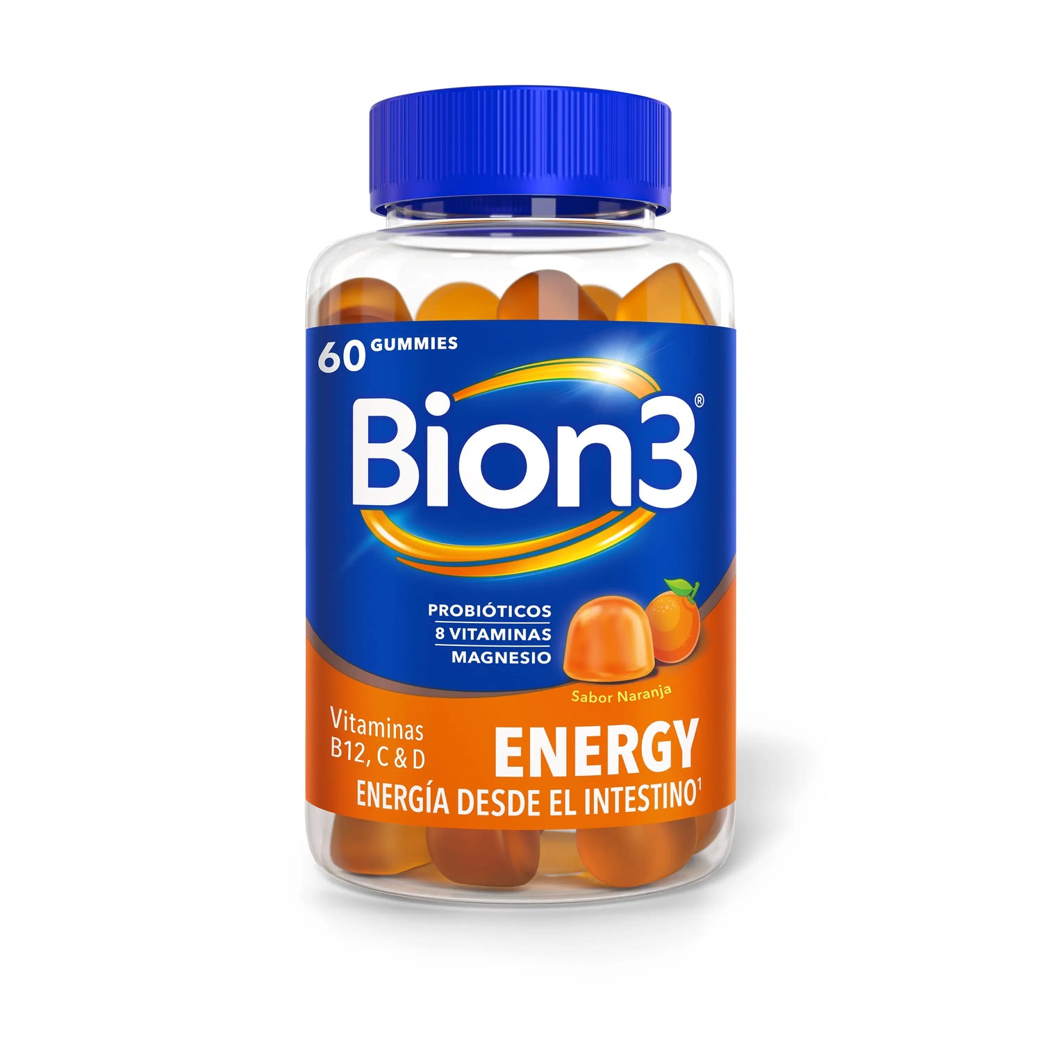 Bion3 Gummies Energy, Vitaminas con Probióticos, Vitamina B12, Vitamina C, D y Magnesio