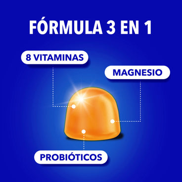 Bion3 Gummies Energy, Vitaminas con Probióticos, Vitamina B12, Vitamina C, D y Magnesio