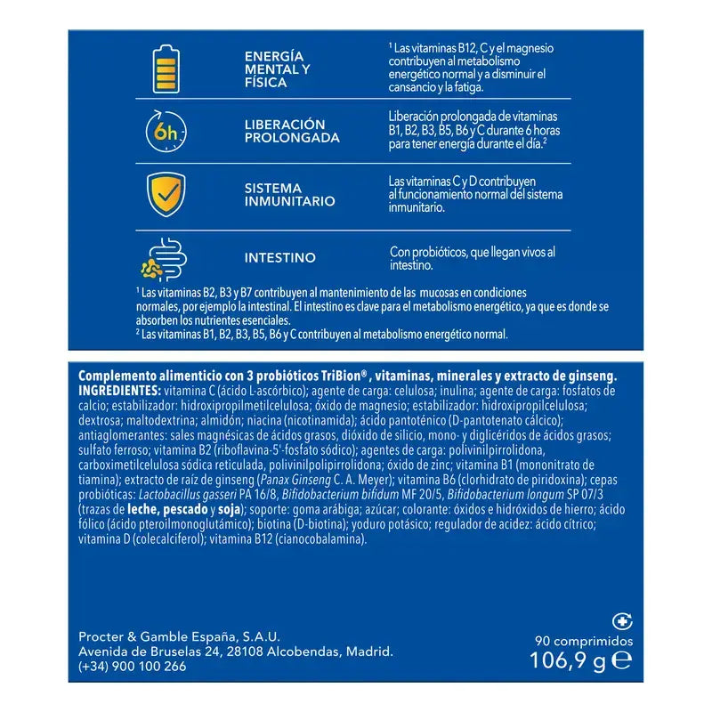 Bion3 Energy Multivitamínicos, 90 comprimidos