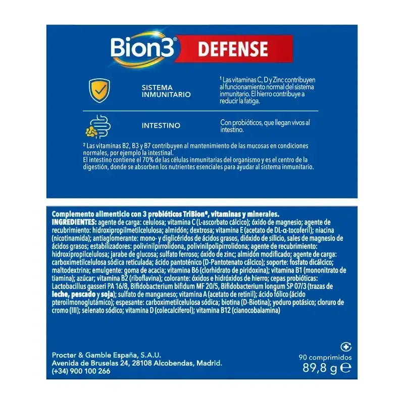 Bion3 Defense Multivitamínicos, 2X90 Comprimidos