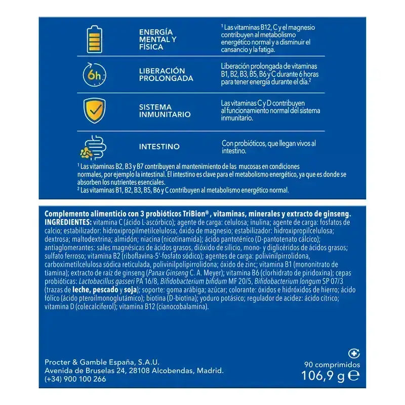 Bion3 Energy Multivitamínicos, 2X90 Comprimidos