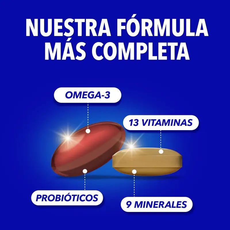 Bion3 Multi & Omega-3 Con Probióticos, 60 cápsulas