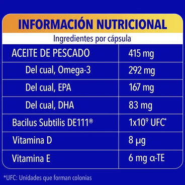 Bion3 Multi & Omega-3 Con Probióticos, 60 cápsulas
